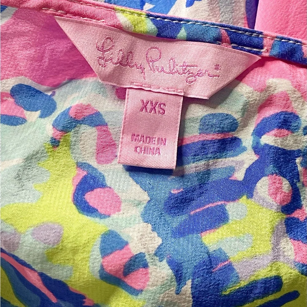 Lilly Pulitzer Silk Kimi Dress. Coastal Retreat. Size XXS - Picture 6 of 7